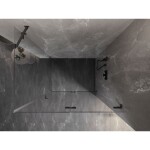 MEXEN/S - Lunar-F sprchový kout skládací dveře pravá 100 x 70, transparent, grafit metal 836-100-070-95-00-P