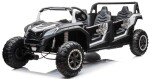Mamido Elektrické autíčko Buggy UTV čtyřmístné 24V nafukovací kola bílé