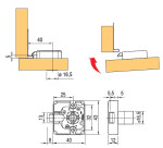 Lehmann Nábytkový zámek zásuvkový se střelkou (135579)
