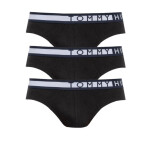 Pánské slipy 3PACK UM0UM01227 Černá s bílou - Tommy Hilfiger černá s bílou S/M
