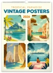 NOTIQUE Nástěnný kalendář Vintage plakáty – tropické ráje 2026, 33 x 46 cm (PGN-35183)