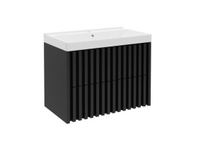 Koupelnová skříňka s umyvadlem SAT Delano 80x46 cm černá mat DELANO80ZCUM DELANO80ZCUM