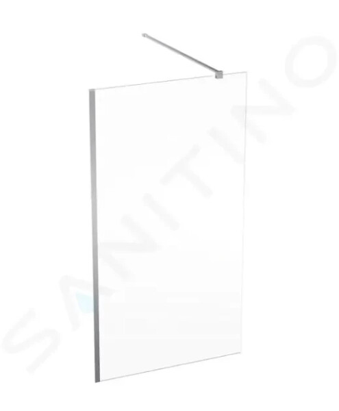 GEBERIT - GEO Sprchová stěna Walk-In, 110x200 cm, stříbrná/čiré sklo 560.149.00.2