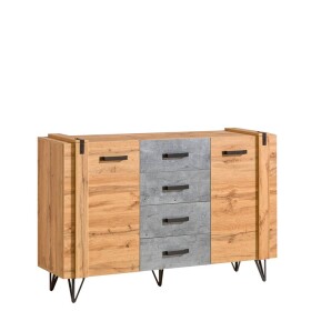 FRONTI Komoda LOFTER 05 beton millenium + dub wotan