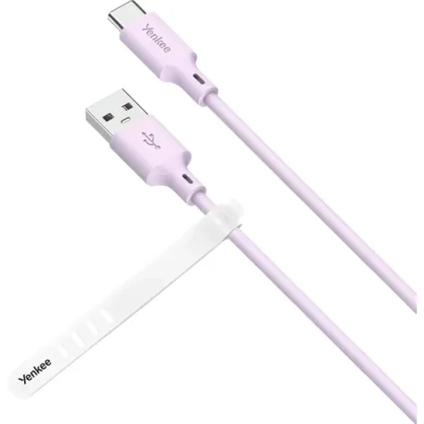 YENKEE YCU 315 PE SILIC Kabel USB-A (M) - USB-C (M) 1.5m fialová / 15W (8590669356829)