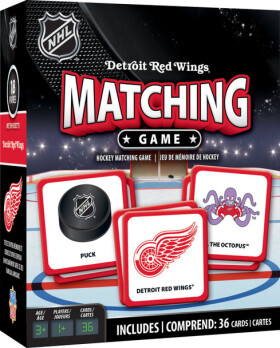 Masterpieces Puzzle Company Pexeso Detroit Red Wings Matching Game