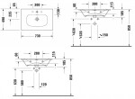 DURAVIT - Viu Umyvadlo 73x49 cm, s přepadem, s otvorem pro baterii, bílá 2344730000