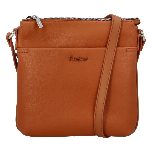 Jednoduchá dámská crossbody kabelka Erné, hnědá