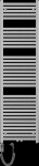 MEXEN/S - Hades radiátor + topná tyč 1800 x 500 mm, 900 W, chrom W104-1800-500-2900-01