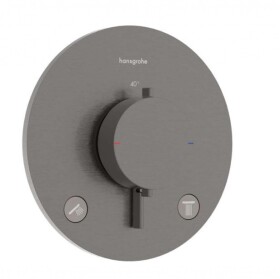 HANSGROHE - Ecostat Comfort S Termostatická baterie pod omítku, pro 2 spotřebiče, kartáčovaný černý chrom 33715340