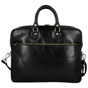 Luxusní kožená business taška Benedikt, černá