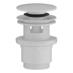 CERANO Umyvadlová výpusť - 5/4“ click-clack s přepadem - plast - 35/50mm - bílá matná