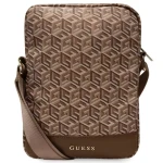 Guess G Cube Stripe hnědá / Taška na tablet / 10" (GUTB10HGCFSEW)