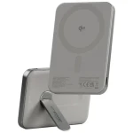 PanzerGlass empower bezdrátová Qi2 powerbanka 5000 mAh / MagSafe / Kickstand / šedá (EM34876)