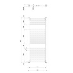 AQUALINE - DIRECT otopné těleso s bočním připojením 450x960, černá mat ILR94B