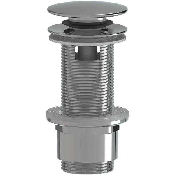 CERANO Umyvadlová výpusť - 5/4“ click-clack s přepadem - plast - 67/82mm - chrom