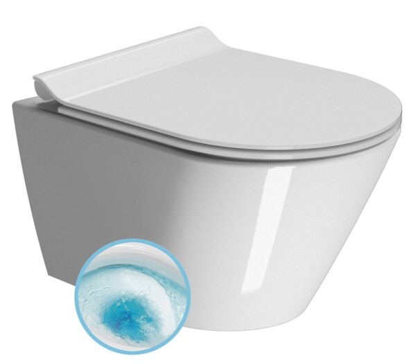 GSI - KUBE X závěsná WC mísa, GeniusFlush, 36x50cm, bílá ExtraGlaze 941211