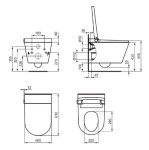 IDEAL STANDARD - i.life E Elektronický bidet s keramikou, závěsný, SoftClose, RimLS+, bílá K875501