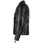 Pánská Kožená Bunda Křivák Rockstar Brixton Černá Velikost: XL
