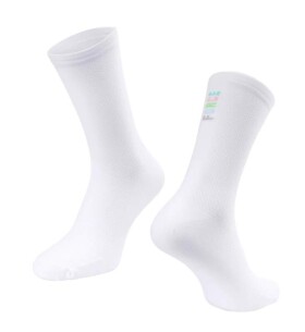Ponožky FORCE COLOUR dlouhé, bílé (Barva bílá, velikost L/XL)
