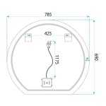 REA - Zrcadlo LED 80cm Fabio HOM-00910