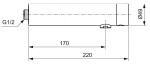 IDEAL STANDARD - SensorFlow Senzorová umyvadlová baterie bez směšovače, bateriové napájení, černý onyx A7560B3