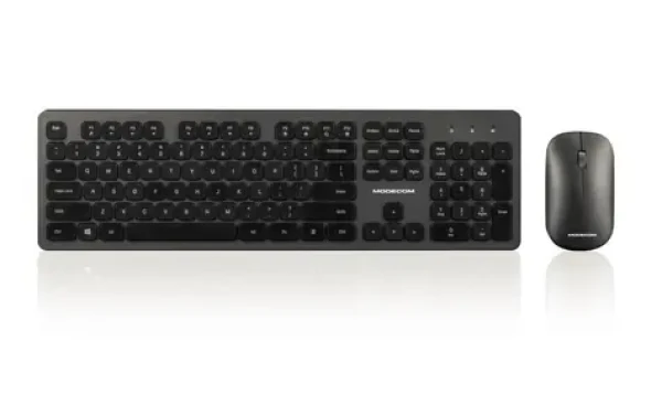 MODECOM 5200C černá / Bezdrátový set klávesnice a myši / membránová / 1600 DPI / USB 2.4GHz / US (MK-MC-5200C-100)