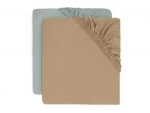 Jollein Prostěradlo napínací 140/150 x 70/75 cm 2 ks Sea Green (2511-565-68079)
