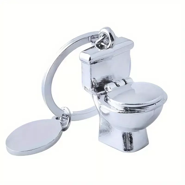 Přívěšek na klíče záchod 2 cm, kov