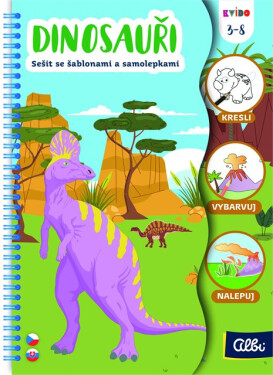 Kvído - Sešit se šablonami - Dinosauři - Albi