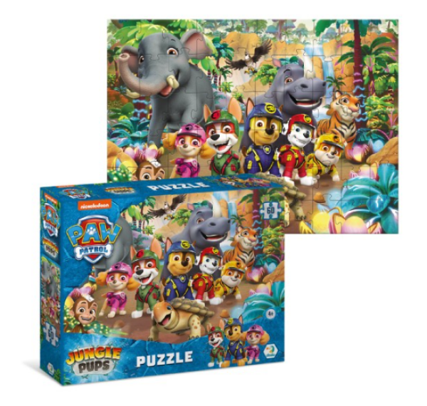 Puzzle Tlapková patrola: Jungle Pups 60 dílků