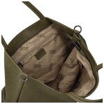 Trendy dámská koženková kabelka Lisabeth, olivově zelená