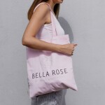 Bella Rose Plátěná taška Bella Rose, růžová barva, textil