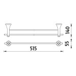 Nimco Lada staroměď držák na ručníky dvojitý 52 cm LA 19046D-80 LA 19046D-80