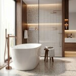 REA - Volně stojící baterie Venti Brush Copper REA-B9649
