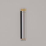 Eulenschnitt Sada tužek Heart Cream – set 4 ks, béžová barva, dřevo