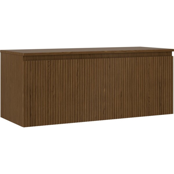MEXEN/S - Rivel koupelnová skříňka pod umyvadlo 120 cm s deskou, 1 šuplík, reliéf , ořech 91A20-12047-1-BFC86