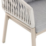 Zahradní židle, kov, polyratan, béžová, AZC-S1430 CRM