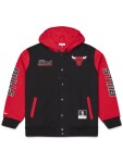 Mitchell & Ness Pánská bunda Chicago Bulls NBA Triple Check Fleece Full-Snap - Červená Velikost: S