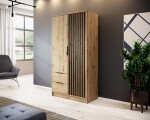 FRONTI Šatní skříň NELLY 2D bez zrcadla dub artisan + černá 13193