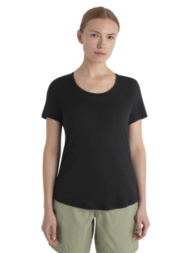 Dámské merino triko krátký rukáv ICEBREAKER Wmns 125 Cool-Lite Sphere III SS Scoop Tee, Black velikost: XL