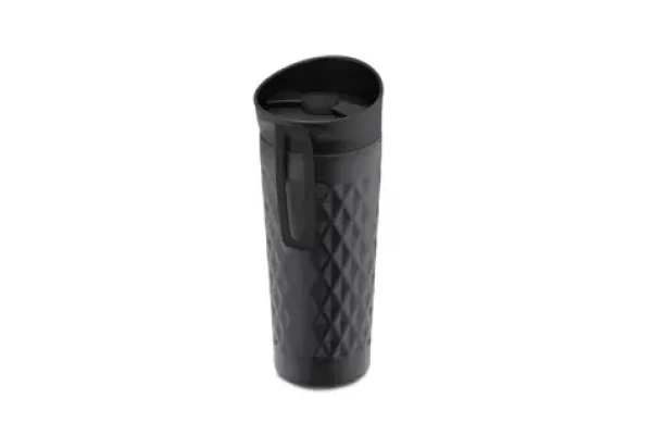 Weis Termohrnek nerez černý / Termohrnek / 400 ml / Nerezová ocel / Vakuová izolace / Výdrž tepla až 8 hodin (12921)