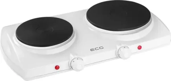 ECG EV 2512 bílá / dvouplotýnkový elektrický vařič / 1500 W / prům. 18.5 cm (100000886589)