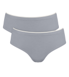 Dámské kalhotky GO Sense Hipster 2P - GRAY - šedé 3602 - SLOGGI CHROME XL