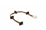 Delock Napájecí kabel Molex 4 pin (M) - 4 x SATA 15 pin (F) 40 cm (60142)