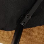 Židle jídelní, žlutá látka, nohy černý kov