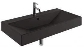 KLUDI - Resa Umyvadlo 101x51 cm, s přepadem, s otvorem pro baterii, matná černá 59WW10139