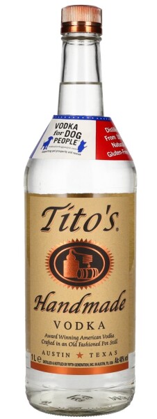 Tito's Handmade Vodka 40% 1 l (holá lahev)