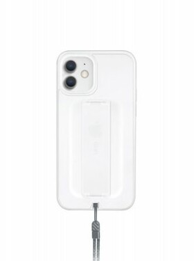 Pouzdro UNIQ Hybrid iPhone 12 mini Heldro Antimikrobiální s páskou a poutkem čiré