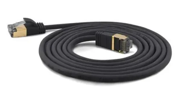 Wantec Cat7 S/FTP 10m černá / Patch kabel / RJ-45 / LSZH / 10 Gbit (7207)